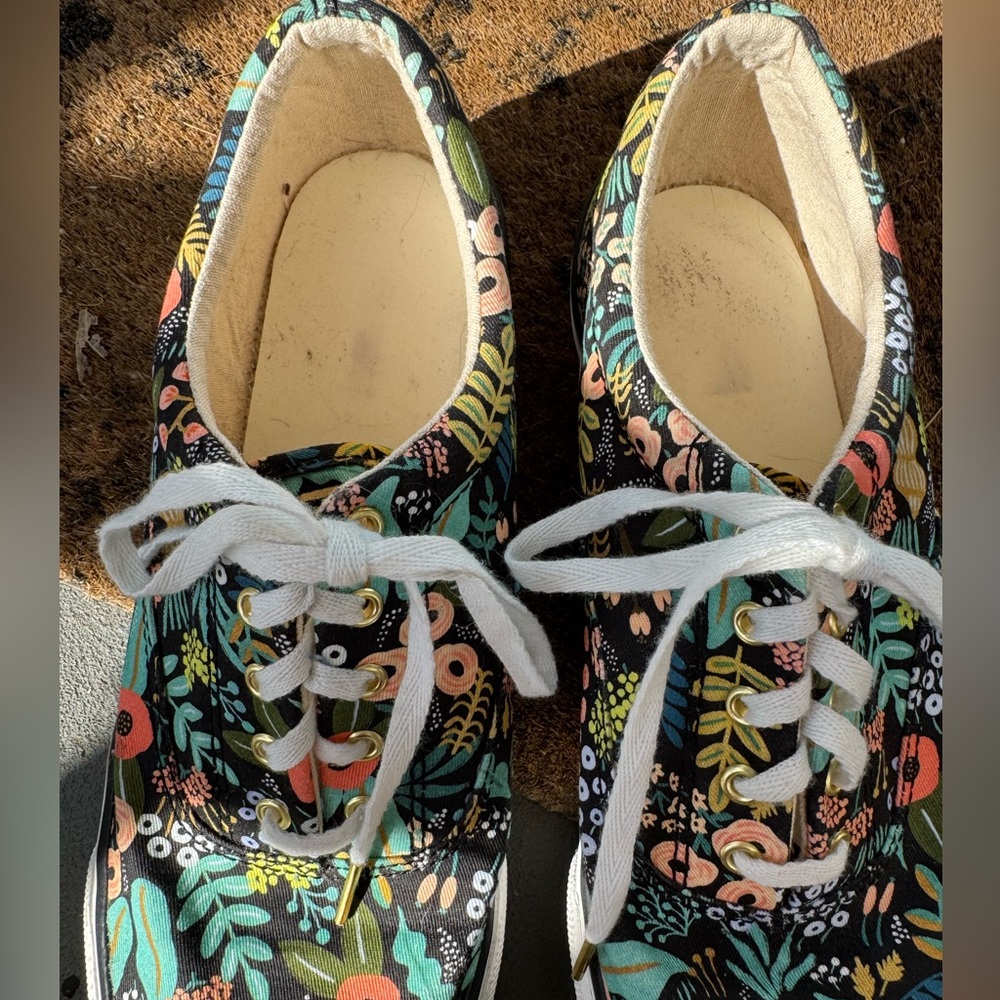 Keds Rifle Paper Floral Sneakers size 7.5 - Picture 2 of 8